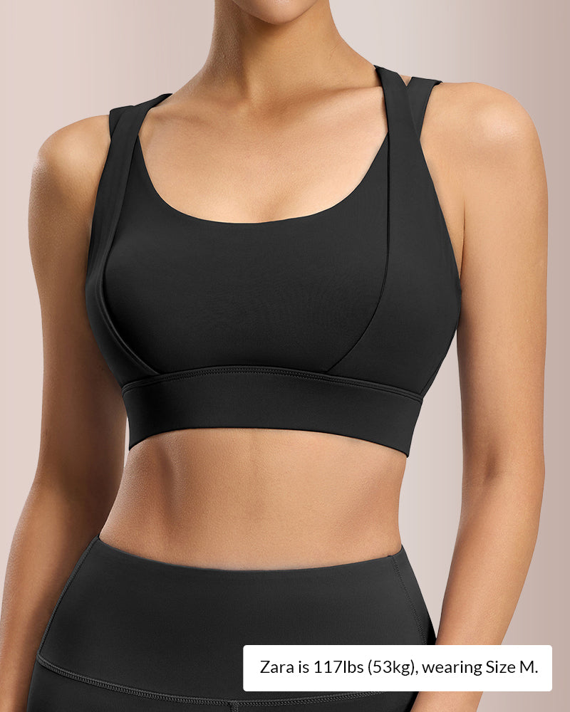 High-Impact Naked-Feel Sports Bra with Removable Pads