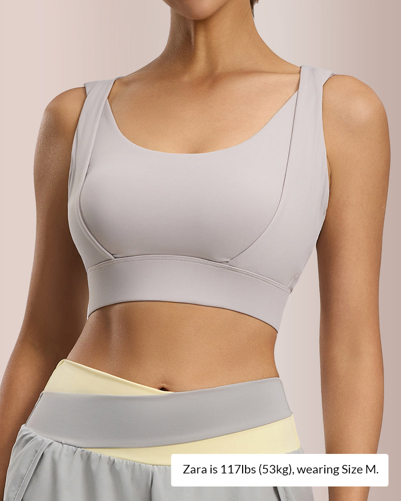 High-Impact Naked-Feel Sports Bra with Removable Pads
