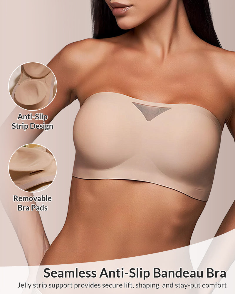 Seamless Anti-Slip Strapless Bandeau Bra