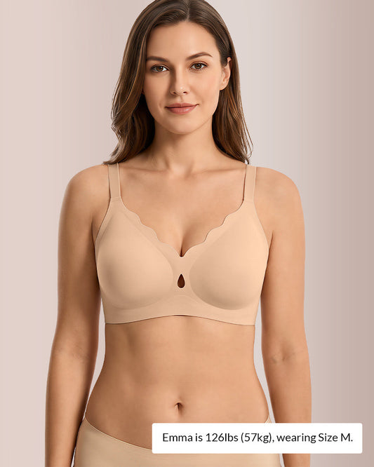 Seamless Wire-Free Jelly Support Minimizer Bra