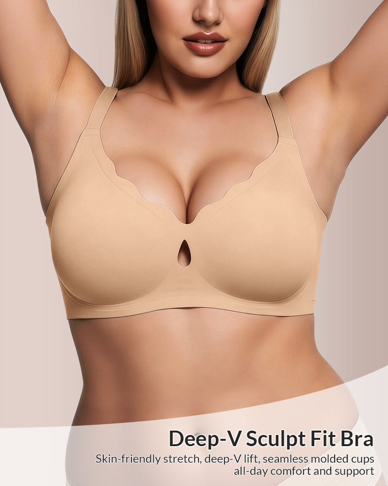 Seamless Wire-Free Jelly Support Minimizer Bra