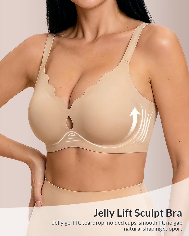 Seamless Wire-Free Jelly Support Minimizer Bra