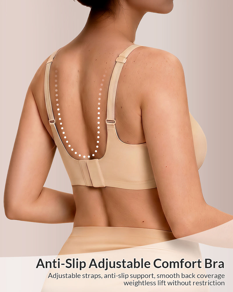 Seamless Wire-Free Jelly Support Minimizer Bra