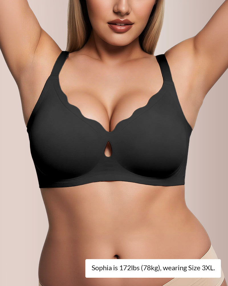 Seamless Wire-Free Jelly Support Minimizer Bra