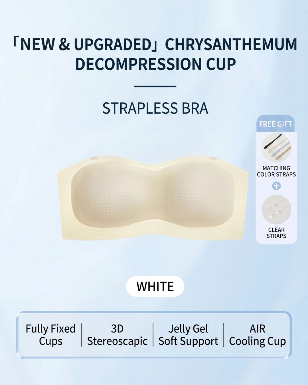 Chrysanthemum Cup Soft Support Strapless Bralette