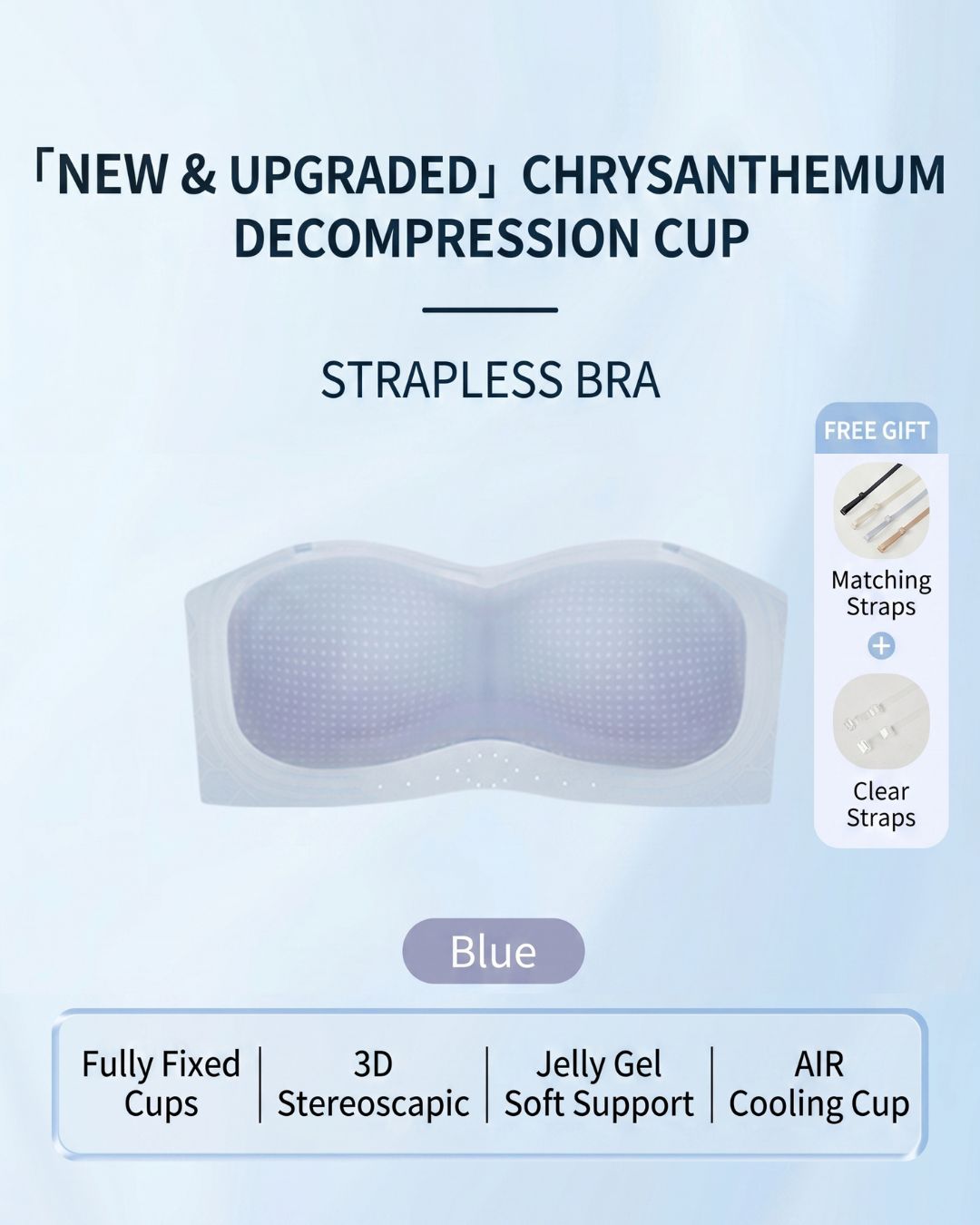 Chrysanthemum Cup Soft Support Strapless Bralette