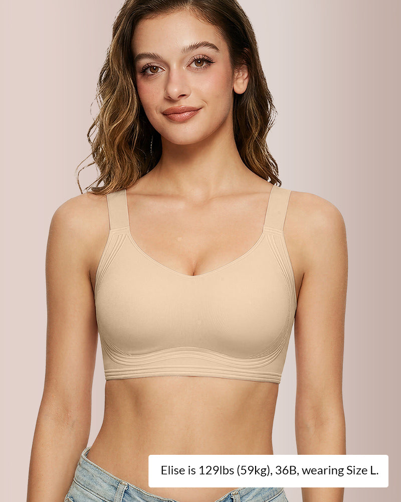 Seamless Jelly Gel Wire-Free Bra With Side Smoothing