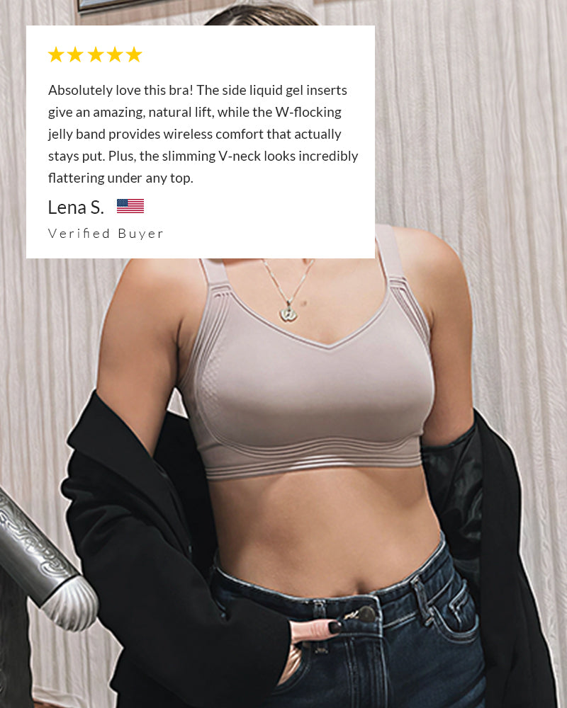 Seamless Jelly Gel Wire-Free Bra With Side Smoothing