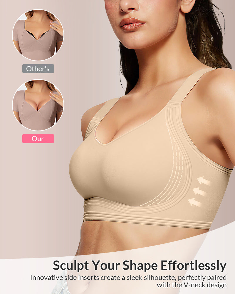 Seamless Jelly Gel Wire-Free Bra With Side Smoothing