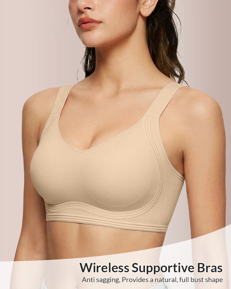 Seamless Jelly Gel Wire-Free Bra With Side Smoothing