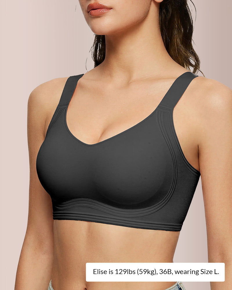 Seamless Jelly Gel Wire-Free Bra With Side Smoothing
