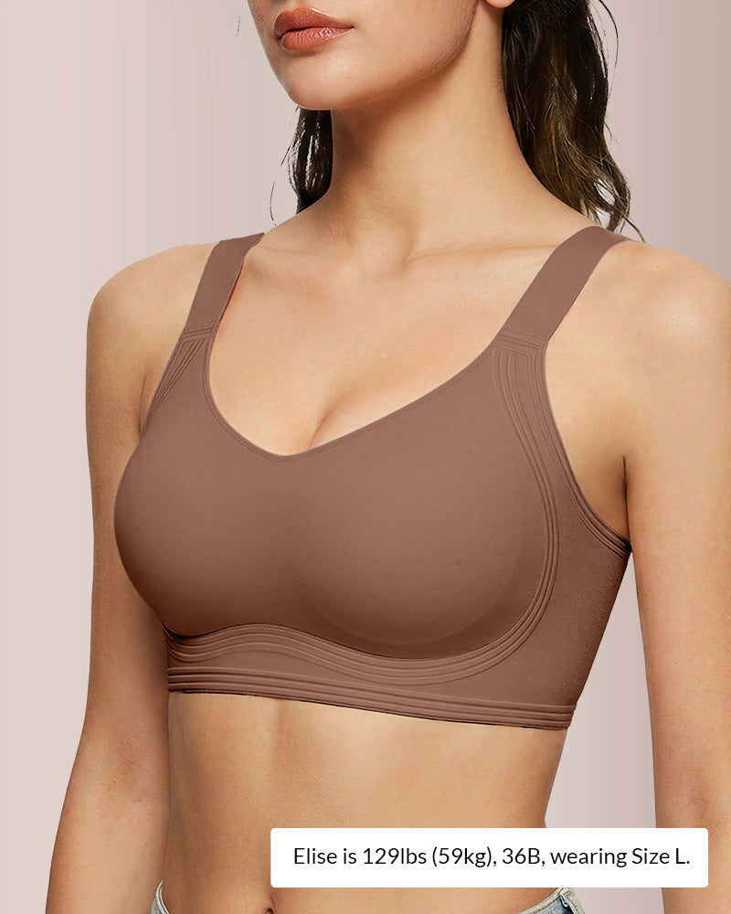 Seamless Jelly Gel Wire-Free Bra With Side Smoothing