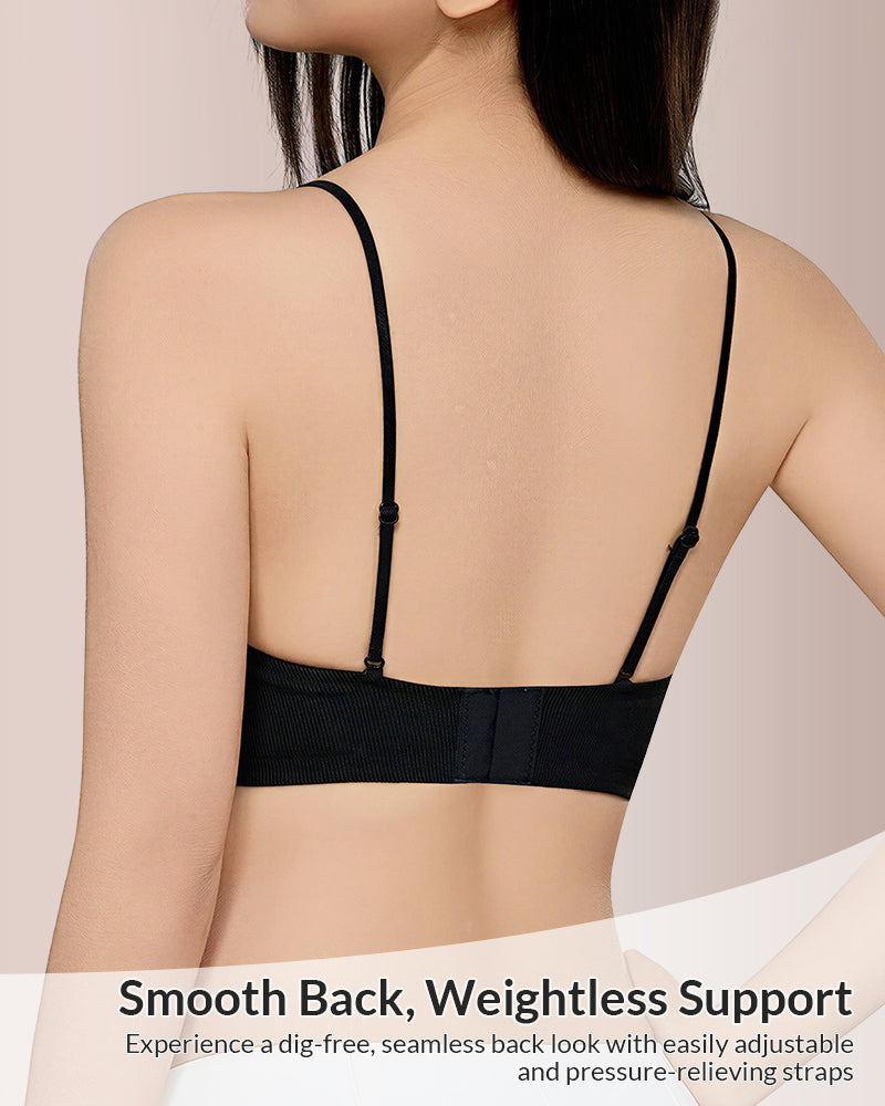 Seamless Lace Trim Push-Up Bra