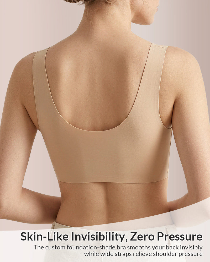 Second-Skin Seamless Minimizer Vest Bra