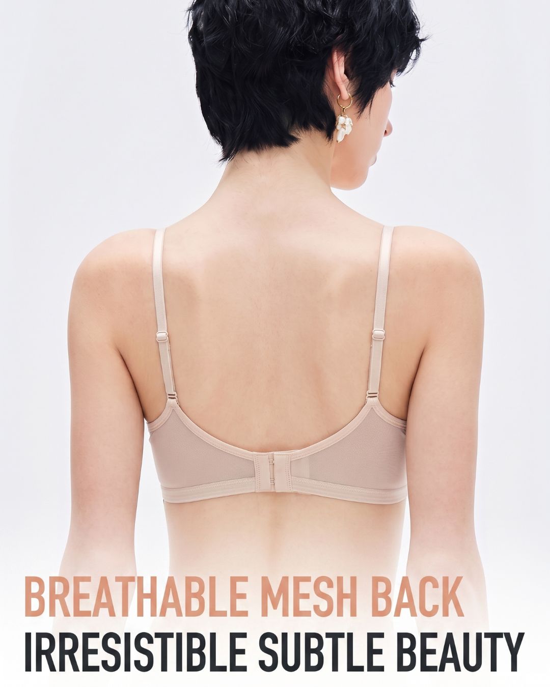 French Eyelash Lace Wireless Push-Up Bra