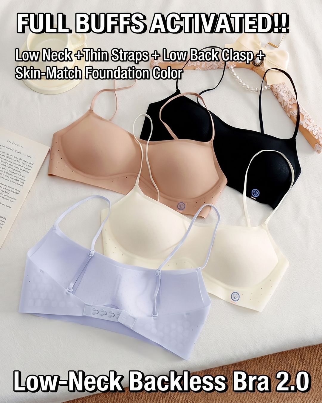 Seamless Low-Cut Push-Up JellyBra