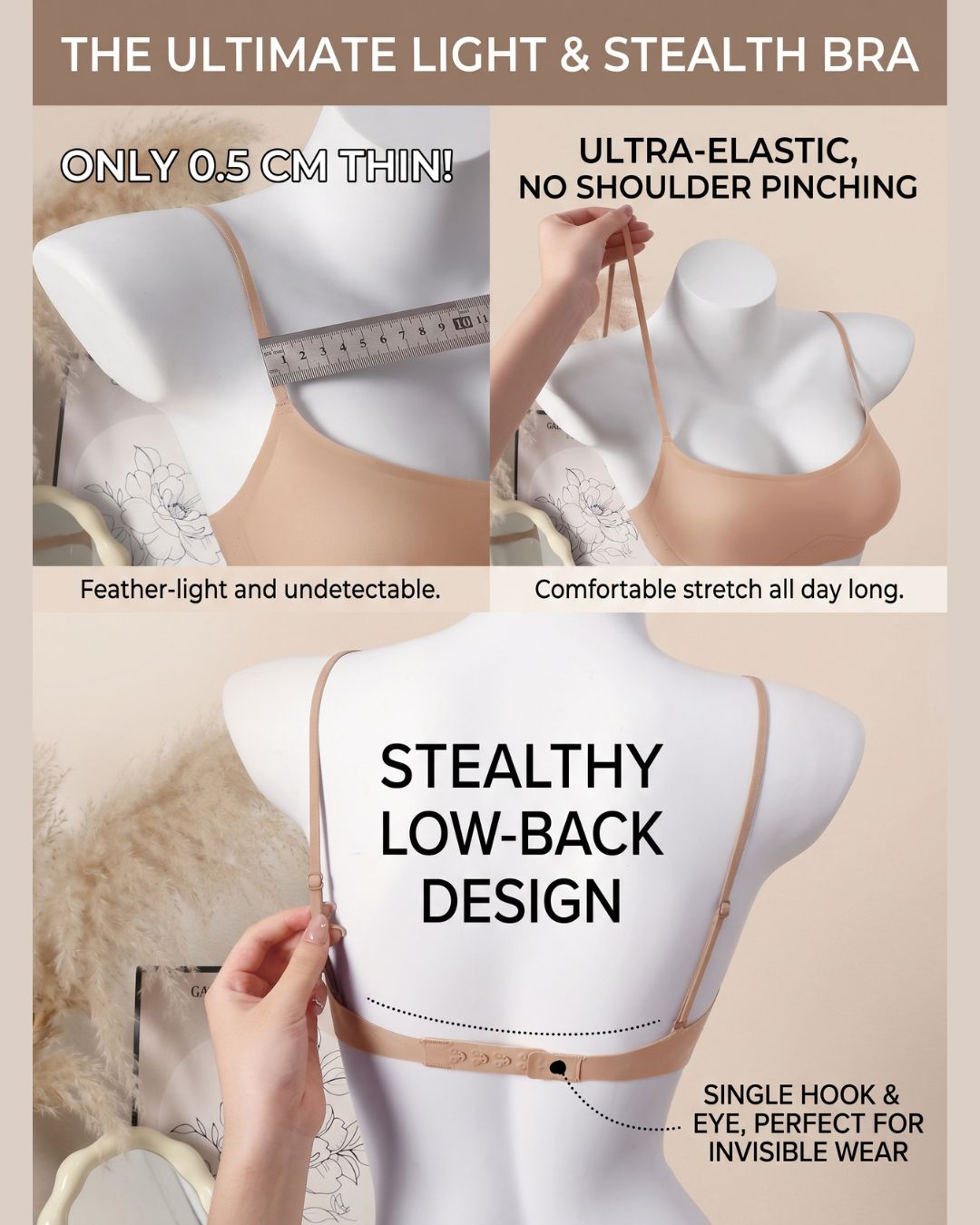Seamless Low-Cut Push-Up JellyBra
