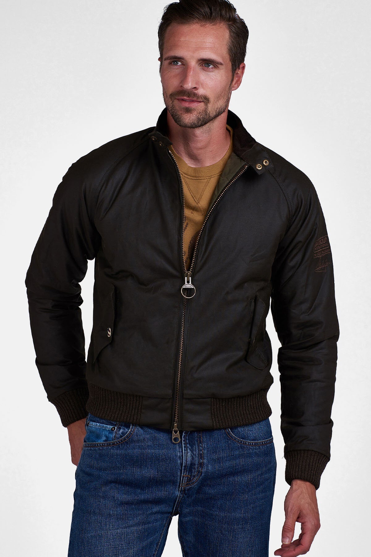 Waxed Cotton Bomber Jacket