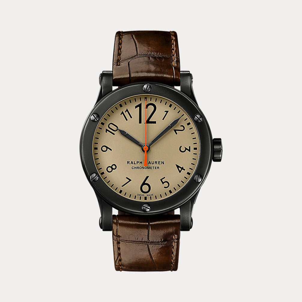 39 MM Chronometer Steel Khaki Dial