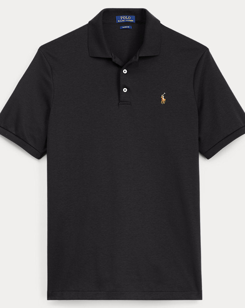 Soft Cotton Polo Shirt Black