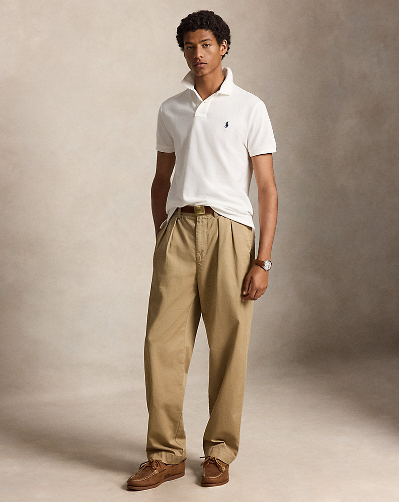 The Iconic Mesh Polo Shirt White/Navy