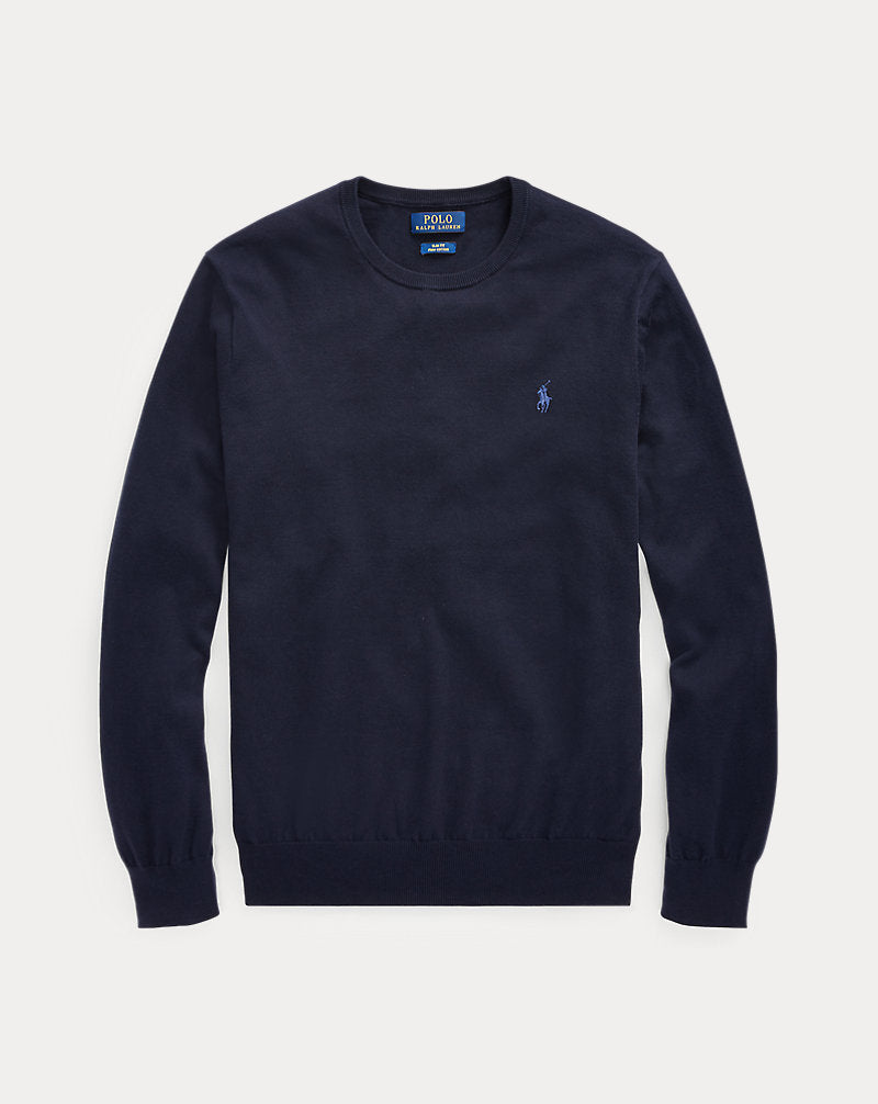 Slim Fit Cotton Sweater Hunter Navy