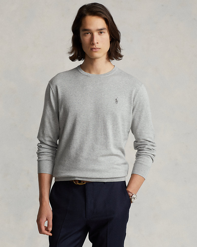 Slim Fit Cotton Sweater Andover Heather