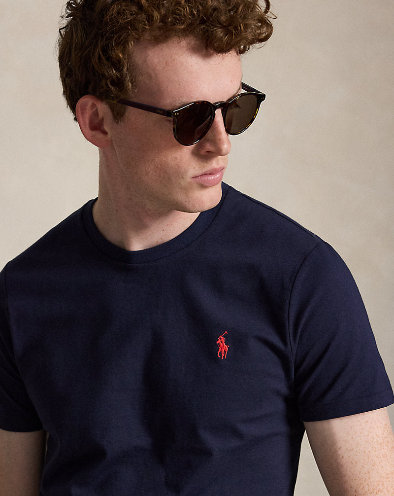 Custom Slim Fit Jersey Crewneck T-Shirt Ink