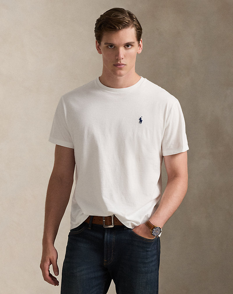 Classic Fit Jersey Crewneck T-Shirt White