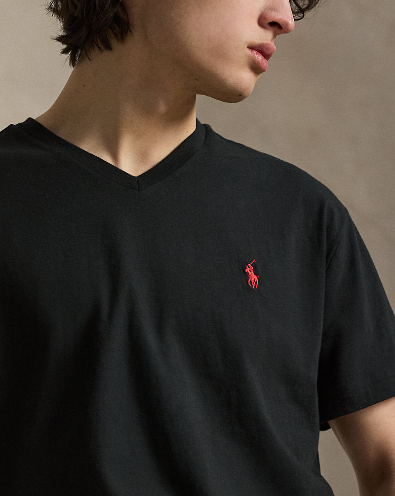 Classic Fit Jersey V-Neck T-Shirt Black