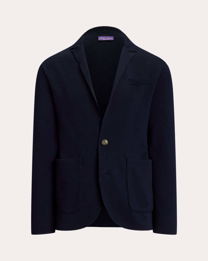 Wool Blazer Cardigan Classic Chairman Navy