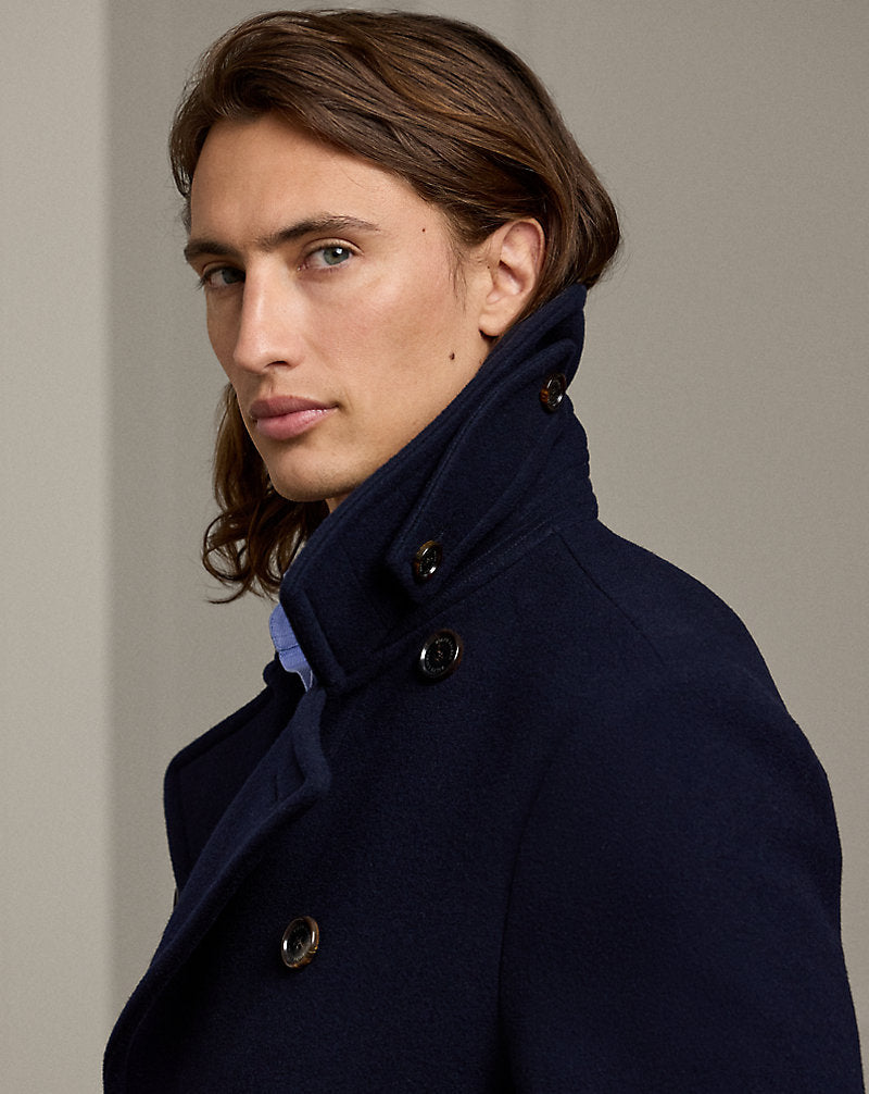 Fullerton Wool-Cashmere Peacoat Classic Chairman Navy