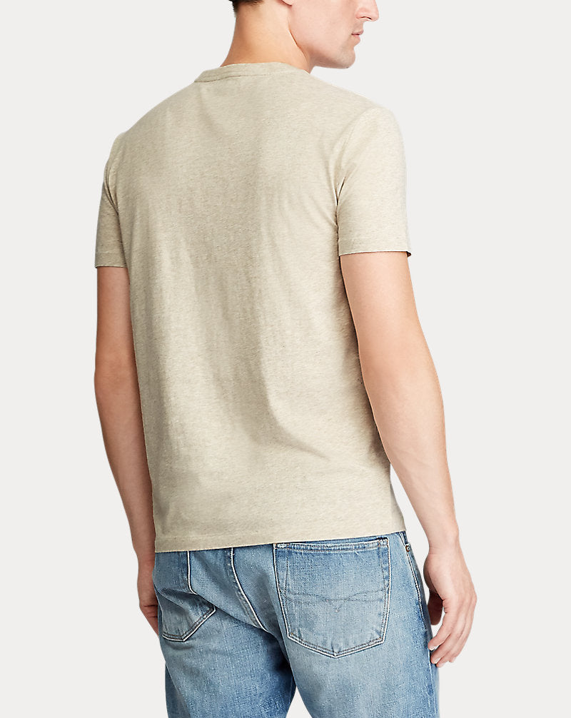 Custom Slim Fit Jersey Crewneck T-Shirt Expedition Dune Heather