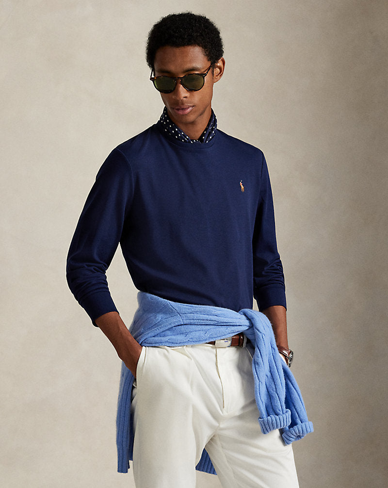 Custom Slim Fit Soft Cotton T-Shirt Refined Navy