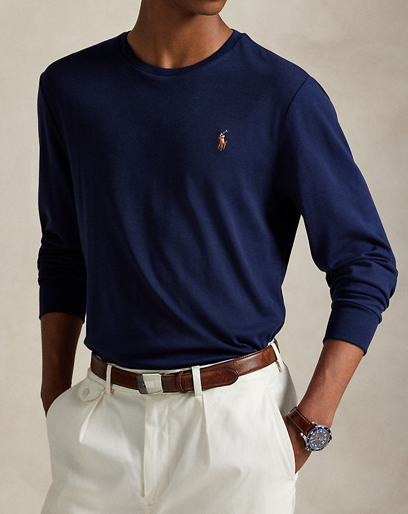 Custom Slim Fit Soft Cotton T-Shirt Refined Navy