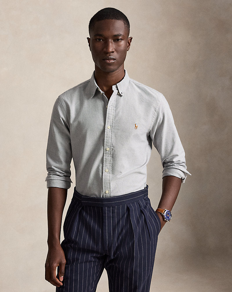 Slim Fit Oxford Shirt Slate