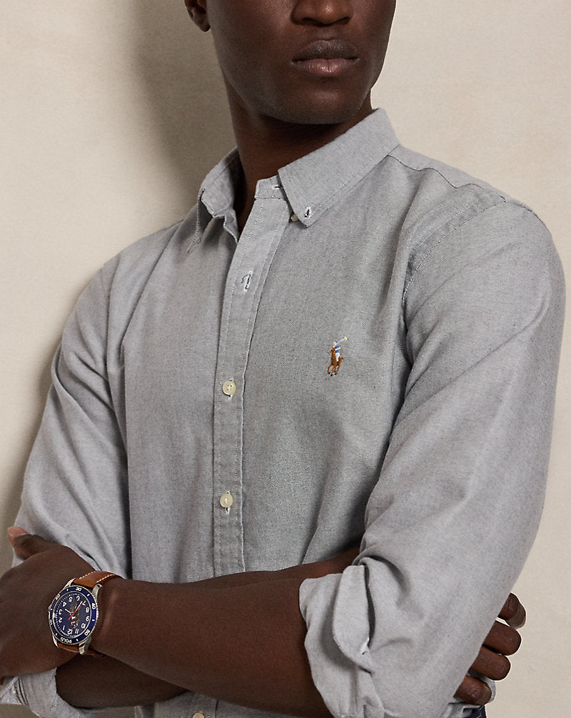 Slim Fit Oxford Shirt Slate