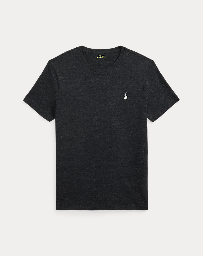 Custom Slim Fit Jersey Crewneck T-Shirt Black Marl Heather