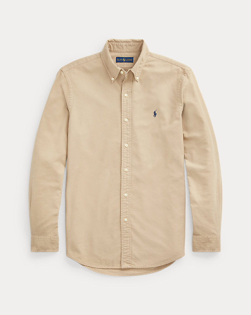 Garment-Dyed Oxford Shirt Surrey Tan