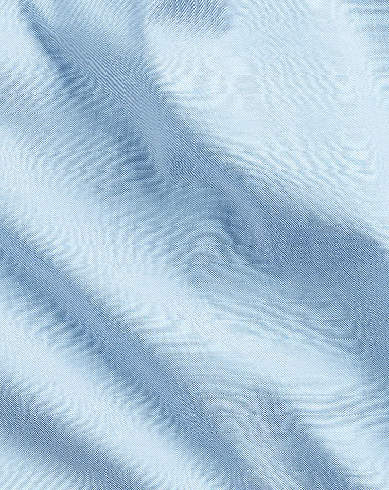 Custom Fit Stretch Oxford Shirt Blue