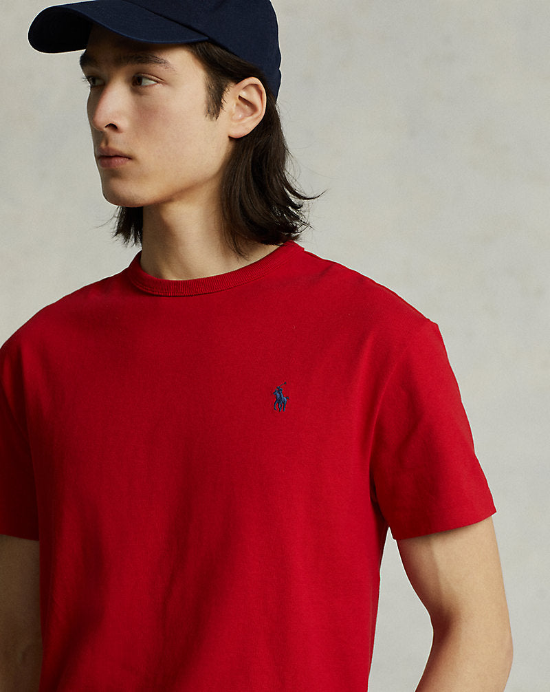 Classic Fit Jersey Crewneck T-Shirt Red