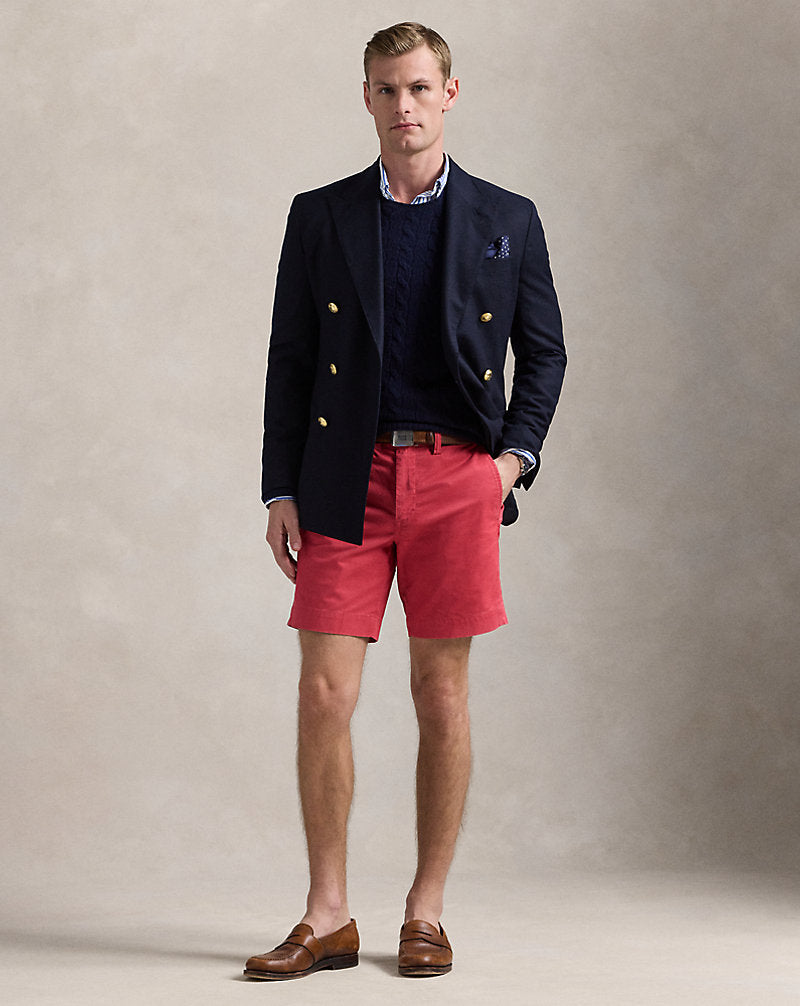20.3 cm Stretch Straight Fit Chino Short Nantucket Red