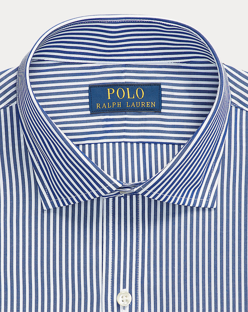 Slim Fit Poplin Shirt Royal/White