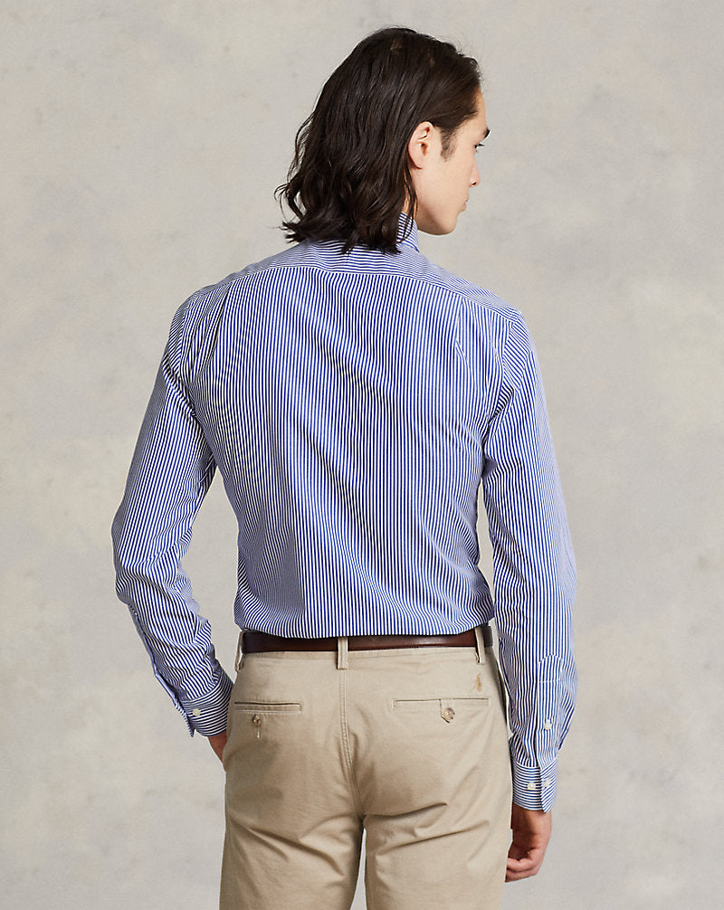 Slim Fit Poplin Shirt Royal/White