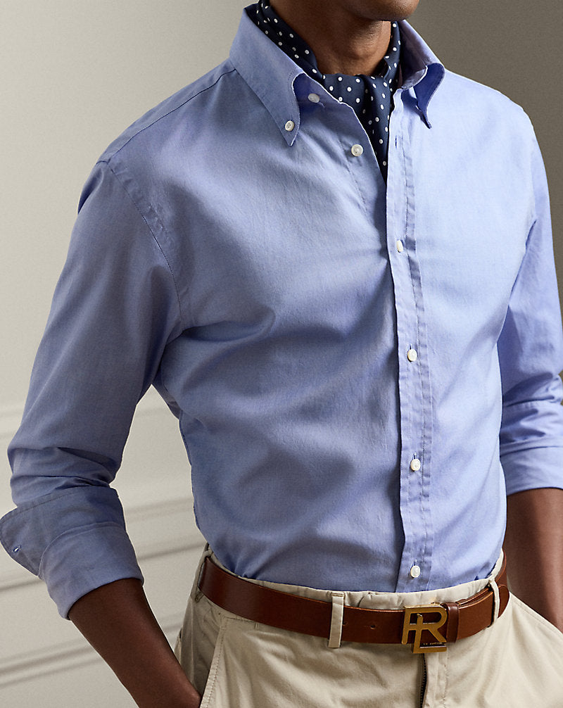 Washed Pinpoint Oxford Shirt Blue