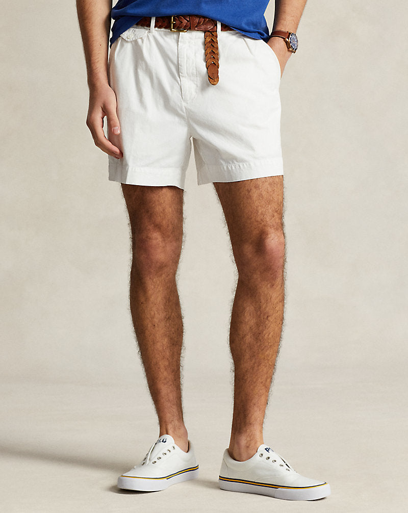 12.5 cm Stretch Classic Fit Chino Short Deckwash White