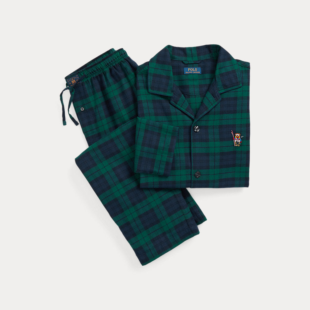 Plaid Flannel Sleep Set Gb Fa22 Bear Blackwatch S