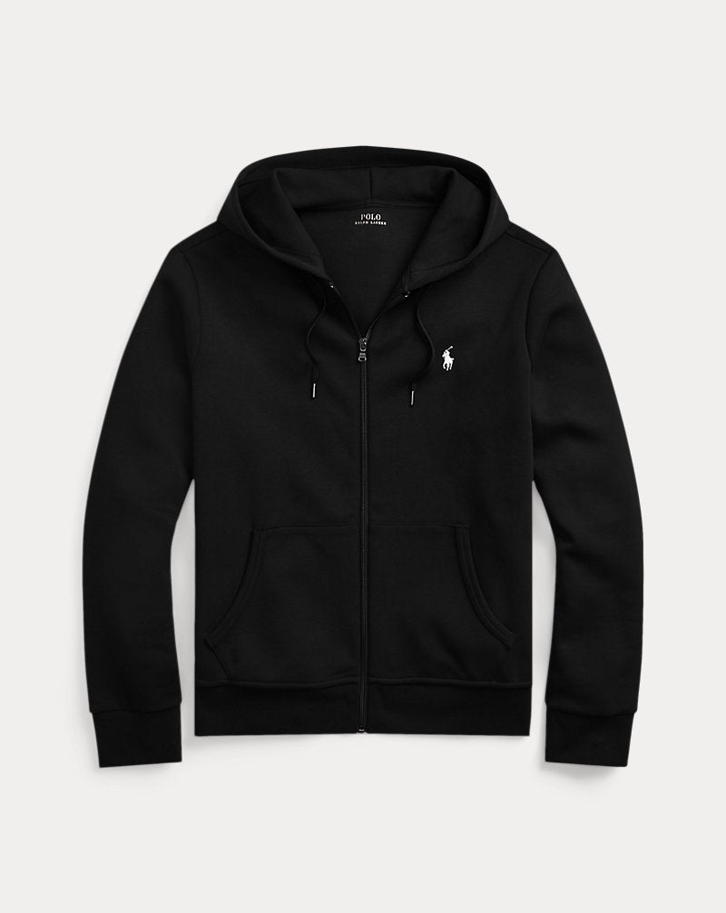 Double-Knit Full-Zip Hoodie Black