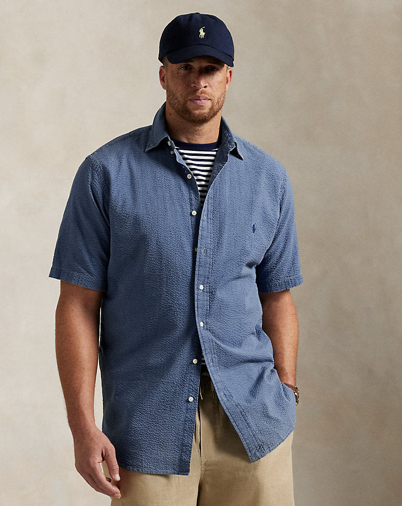 Seersucker Shirt Dark Indigo