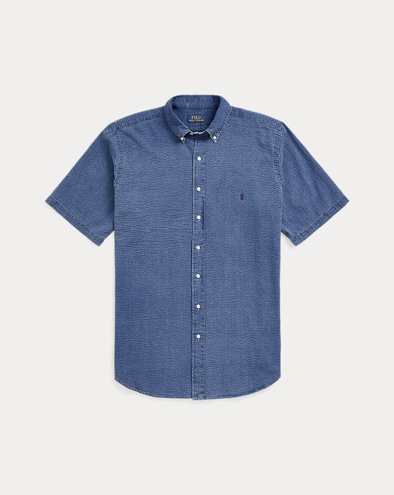 Seersucker Shirt Dark Indigo